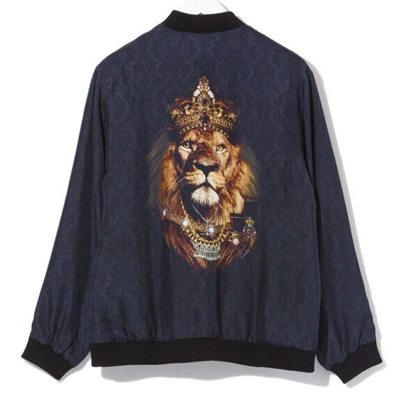 RARE! Camilla Midnight Meeting Mens Bomber Jacket Size Small b150e - Picture 3 of 11